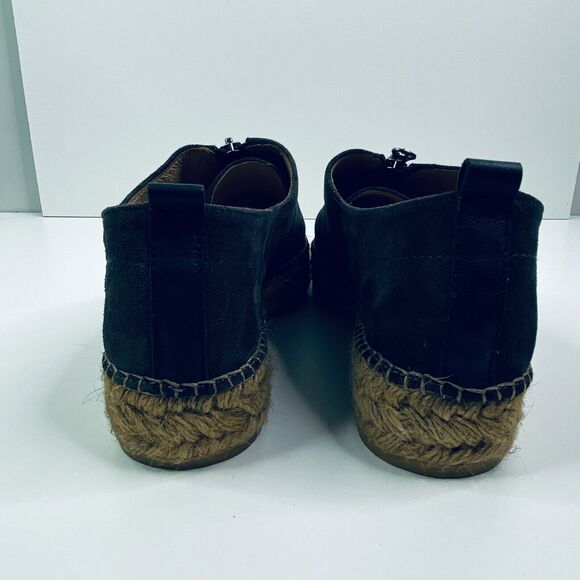 Eric Michael Womens Size 41 US 10-11 Serena Platform Espadrilles Gray Suede Zip - Picture 6 of 9